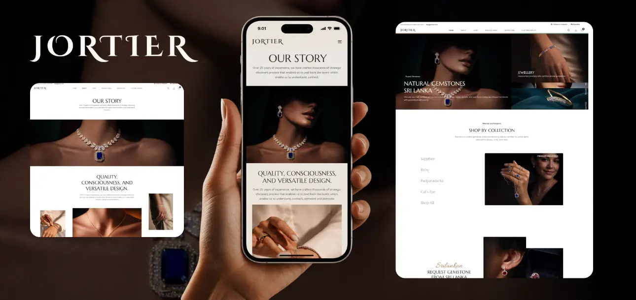 Premium Gemstone and Jewellery Showcase e-commerce Platform